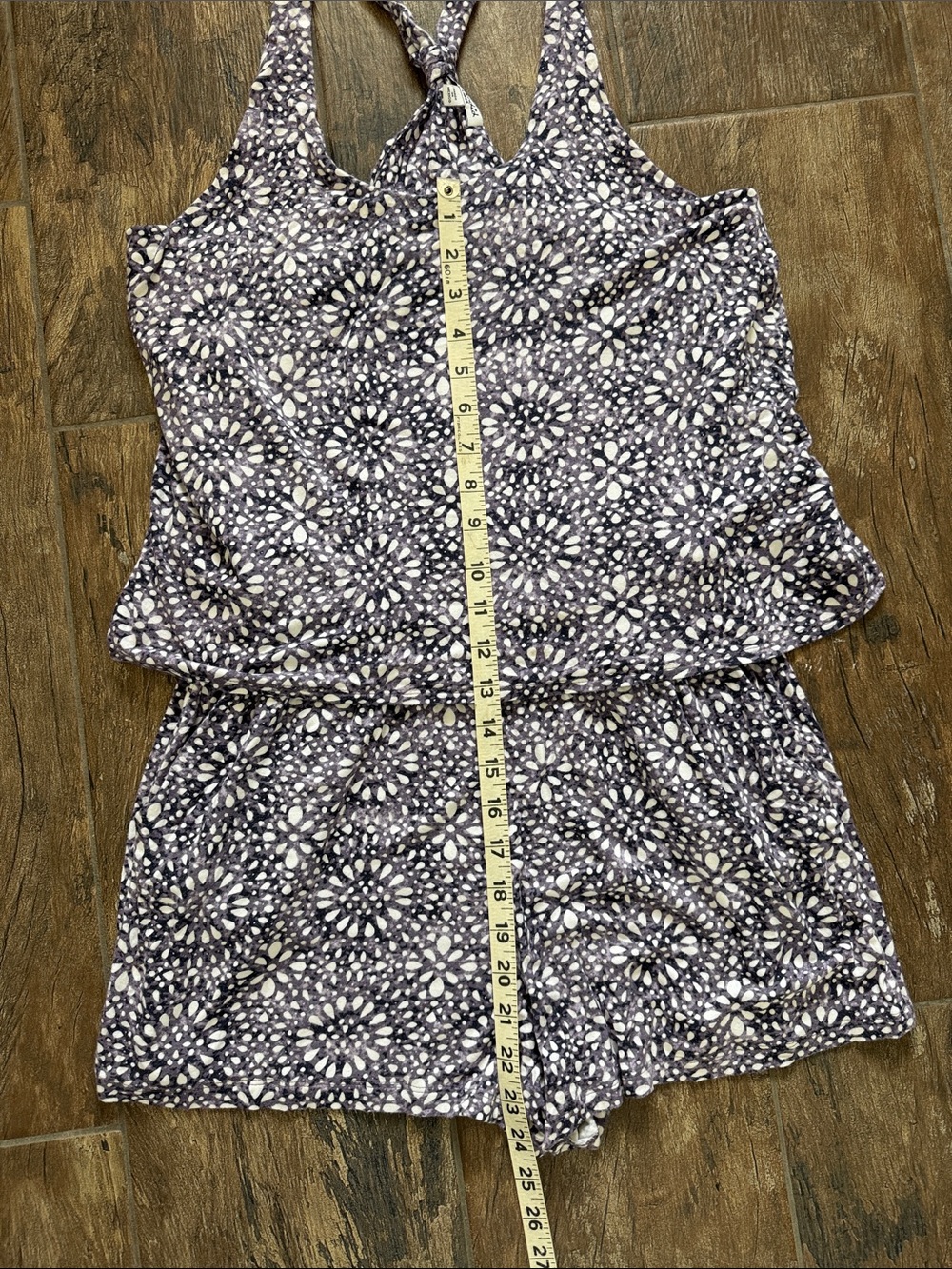 💕 Splendid Purple & White Patterned  Romper ✨ - Picture 6 of 9